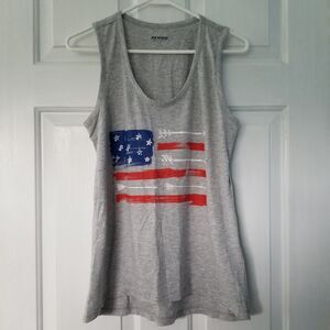 Joe Boxer Tank Top Americana Flag Patriotic Gray Size Large